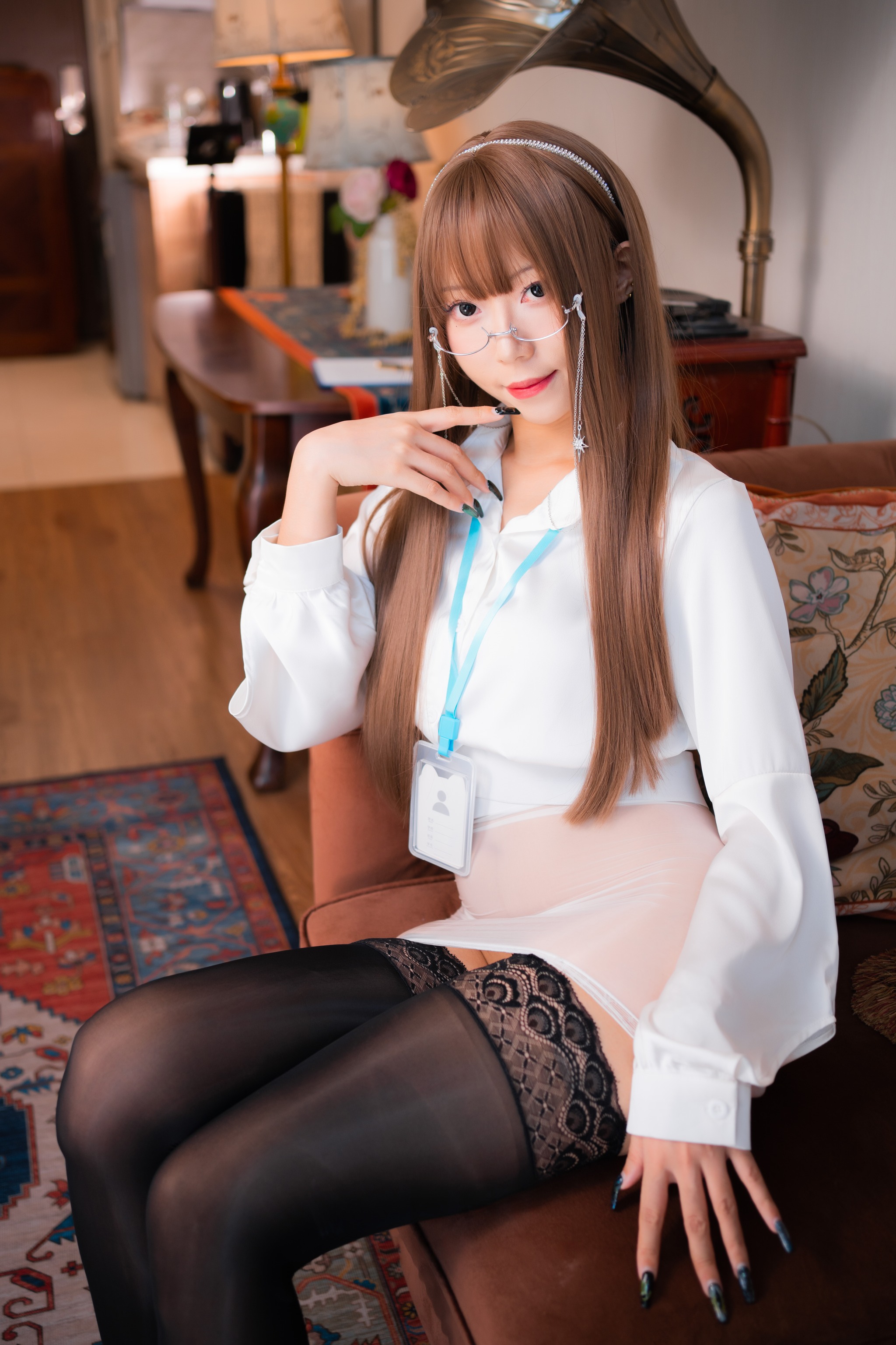 Money冷冷 - NO.052 透明OL 眼镜娘[58P2V]-XikXak